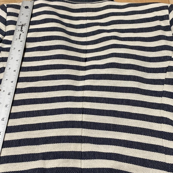 Striped Navy and White Women's Blazer - Picture 8 of 16
